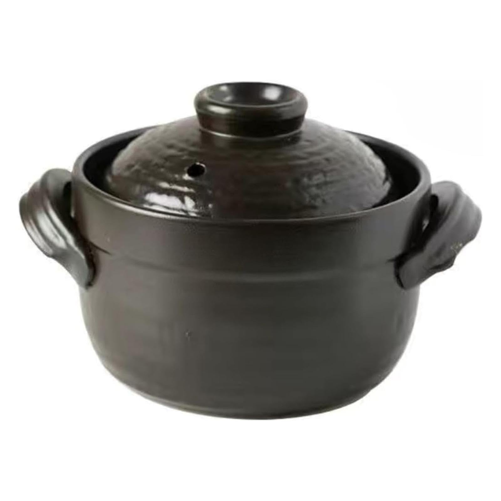 Amazon｜炊飯器 直火対応- 万古焼 黒釉メタル 二重蓋ご飯釜 3合炊き